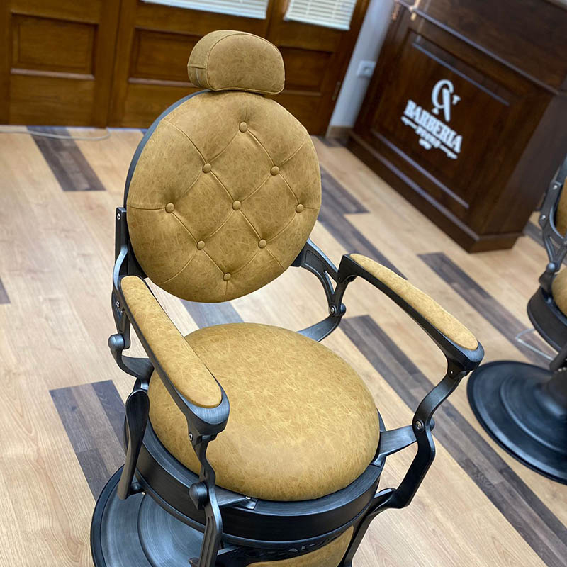 Poltrona barbiere Regina Capitonné Brushed