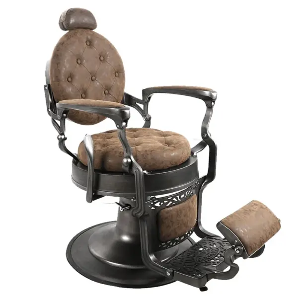 Poltrona barbiere Regina Capitonné Brushed