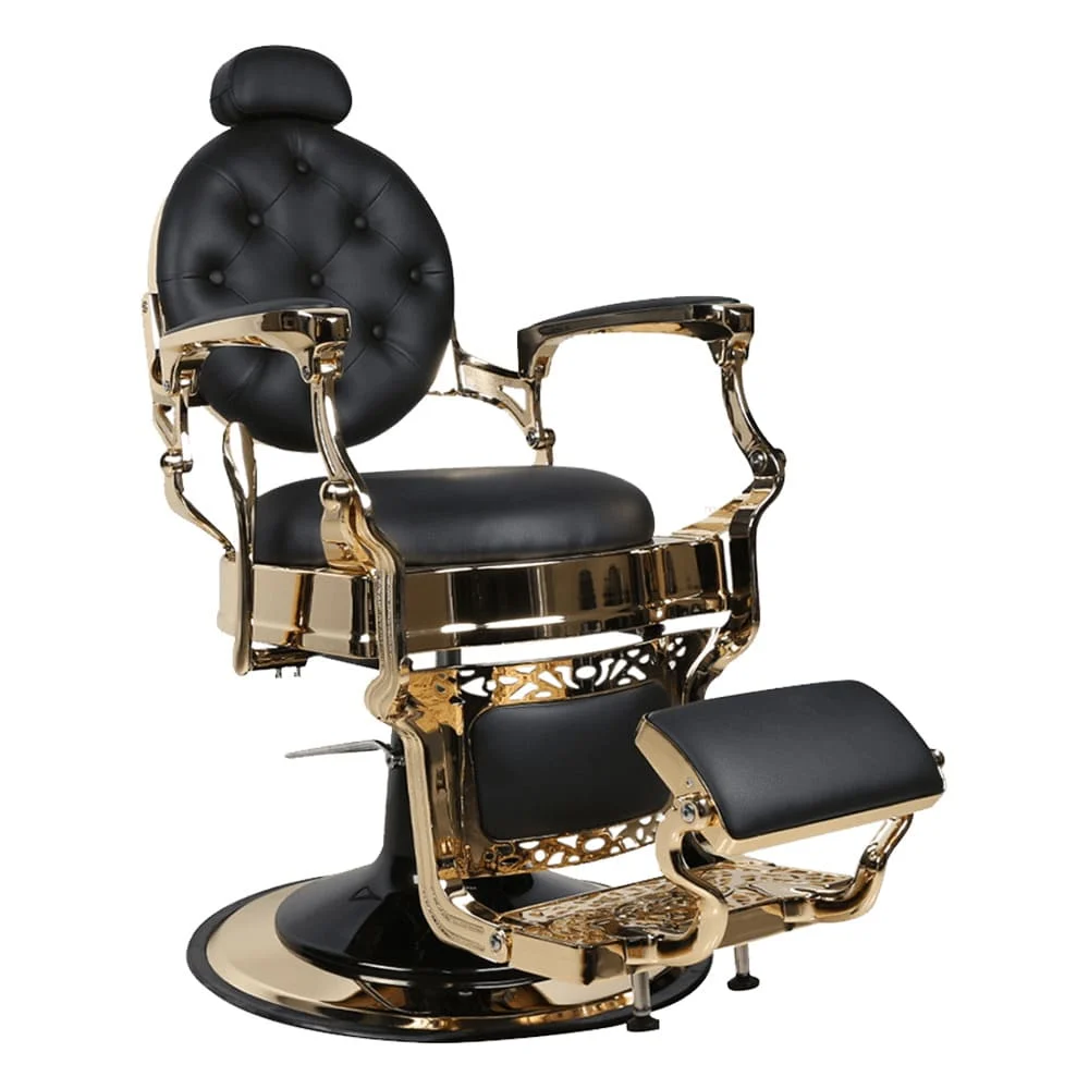 Poltrona barbiere Regina Capitonné Gold