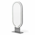 Postazione Specchio LED Bifacciale Oval Silver