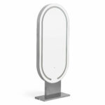 Postazione Specchio LED Bifacciale Oval Silver